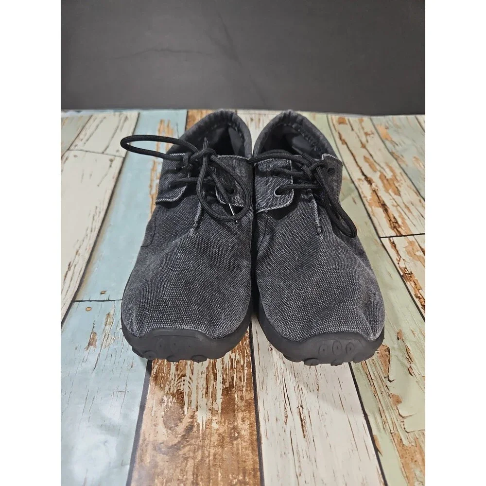 Merrell Jungle Ayers Moc Shoes Mens Size 12 Black Canvas Slip On Loafer Hiking